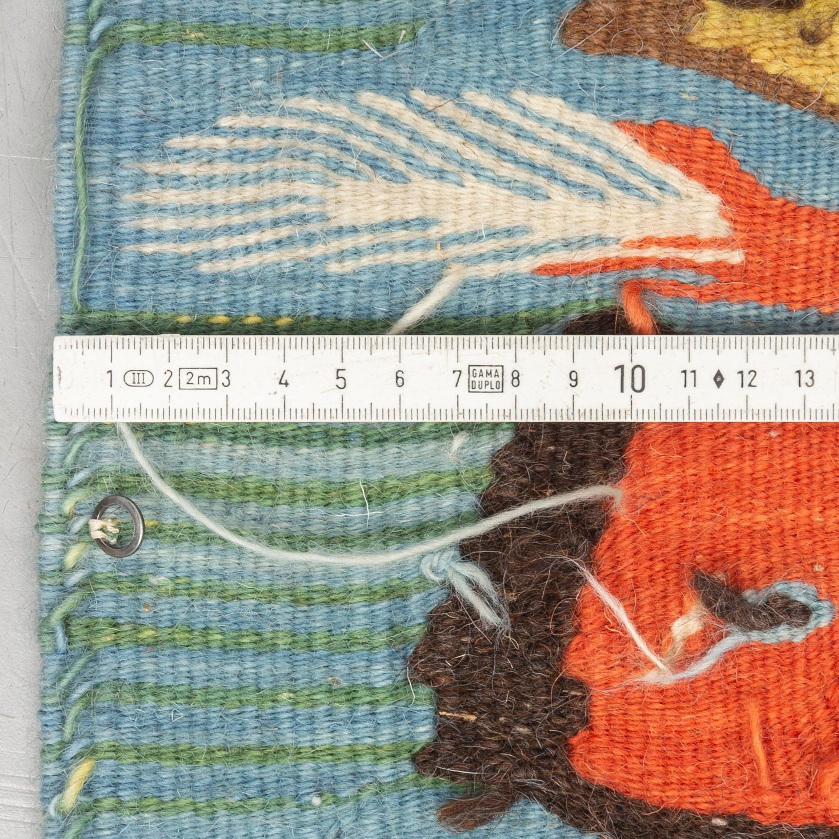 A TAPESTRY, tapestry weave, ca 70,5 x 147,5 cm, Wissa Wassef's weaving school in Haranya outside  Cairo.