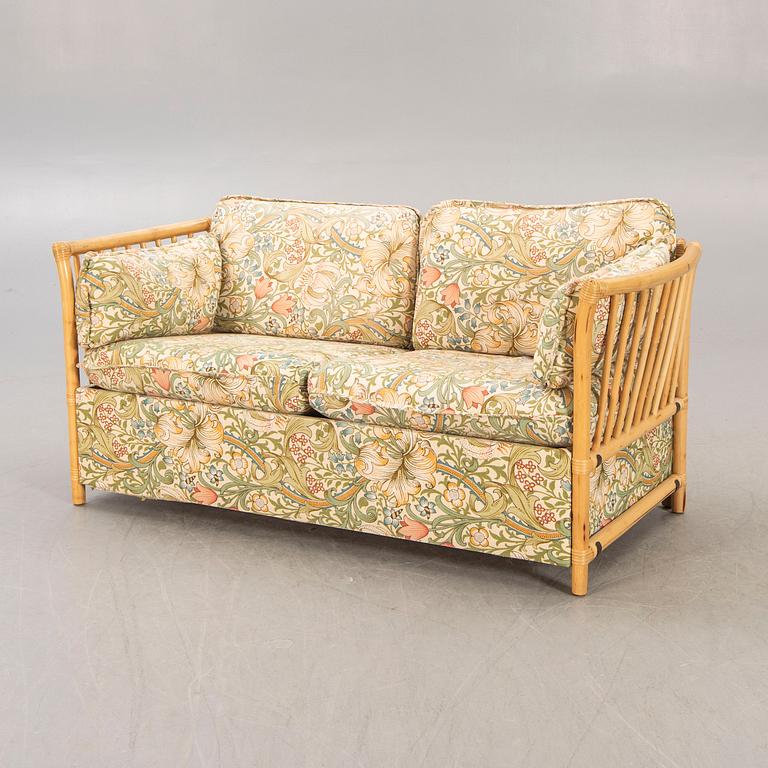 A bamboo and rattan sofa later part of the 20th century.