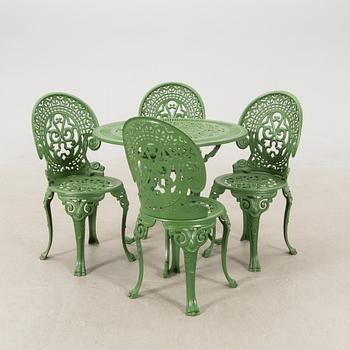 Garden furniture 5 pcs, later part of the 20th century.