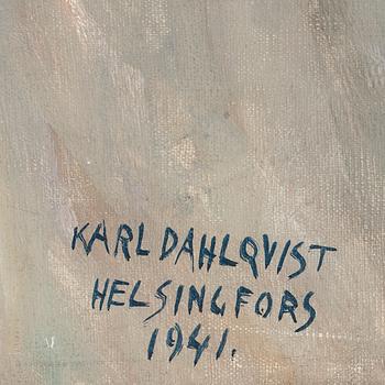 KARL DAHLQVIST, olja på duk, signerad, 1941.