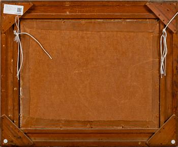 OKÄND KONSTNÄR, olja på duk, uppfodrad, monogramsignerad L och daterad 1887.