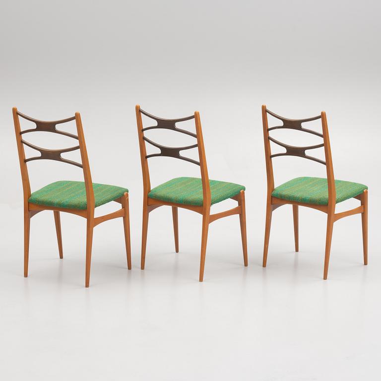 Oscar Edvin Eklund, three chairs , Oscar Edv Ekelund's  Factory, Virserum 1950s/60s.