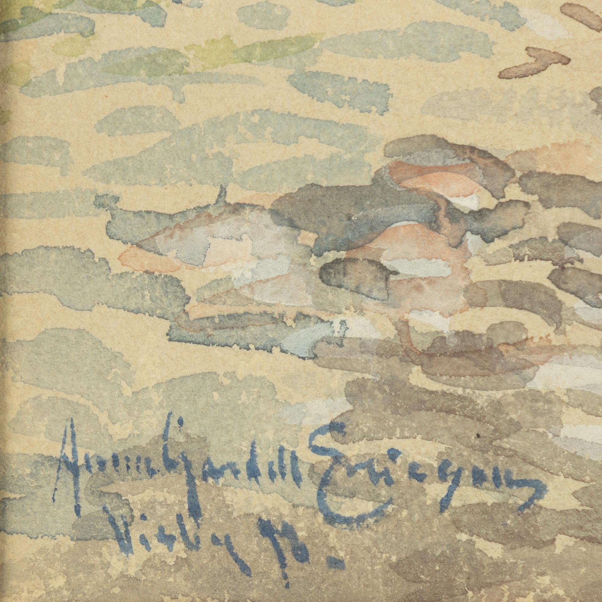 Anna Gardell-Ericson, Motiv från Visby, St Hansgatan med Drotten och St Lars ruin.