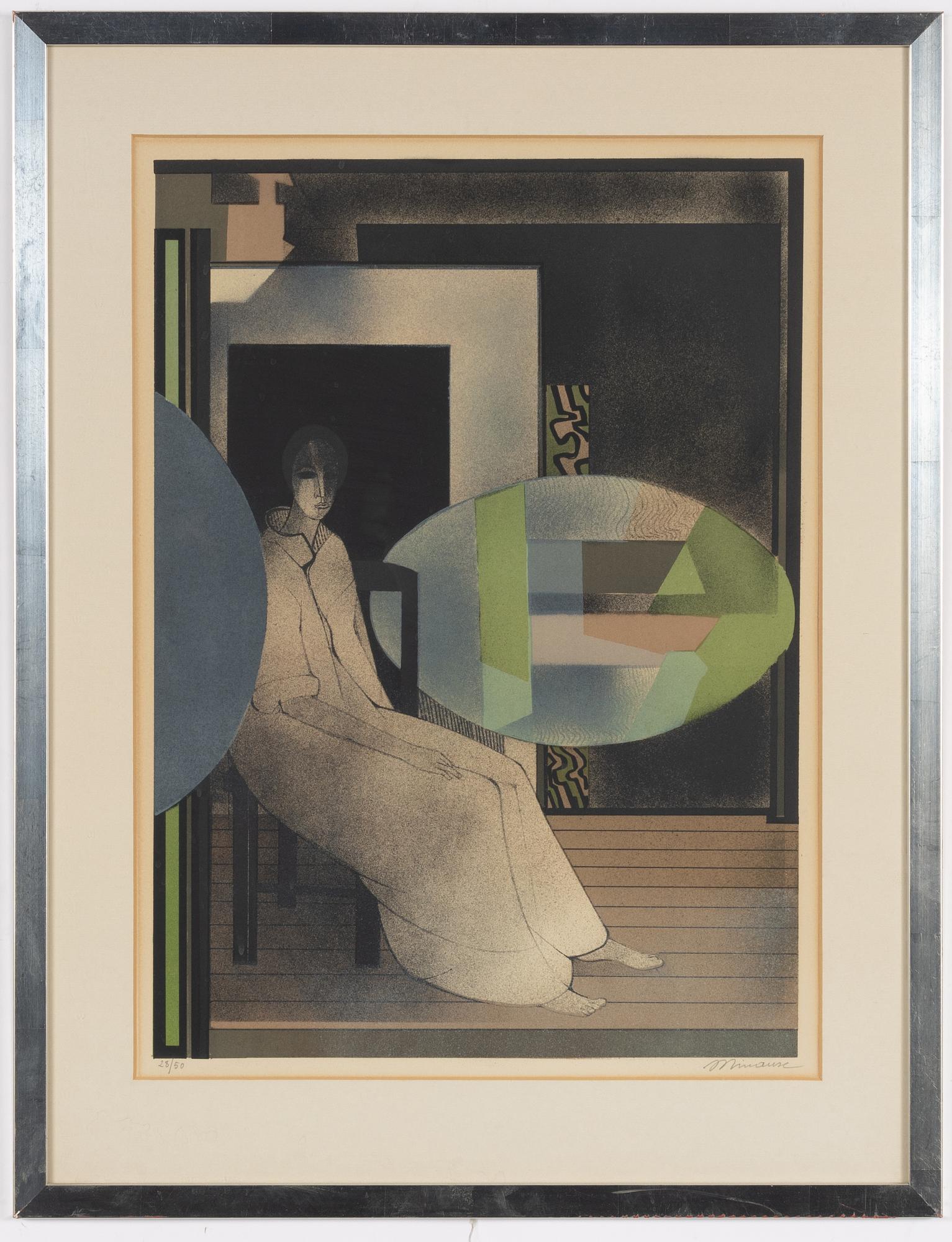 Andre Minaux, "Femme à l'oiseau"/Femme assise.