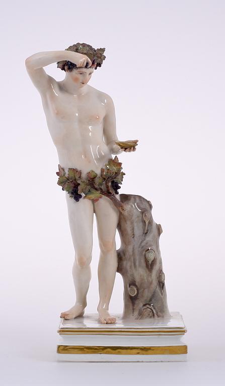 FIGURIN, porslin, Meissen, 1800-tal.