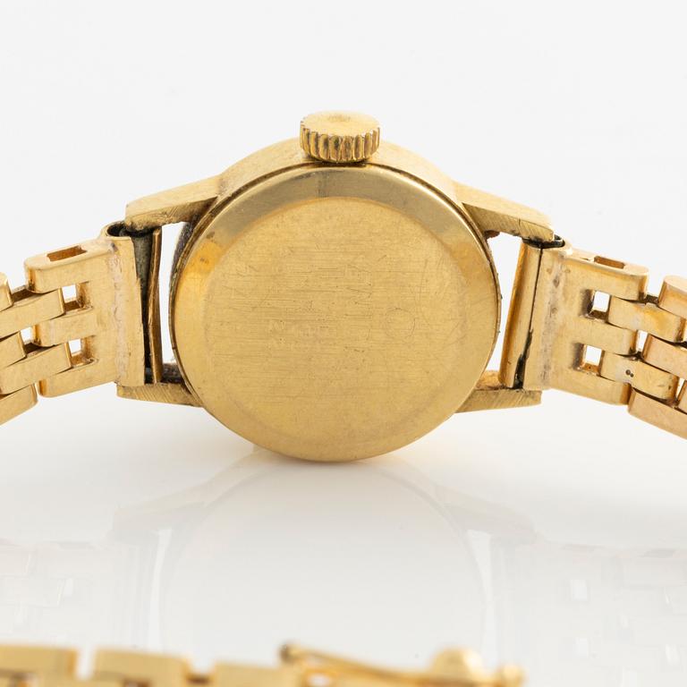 Enicar, armbandsur, 18K guld, 16,5 mm.
