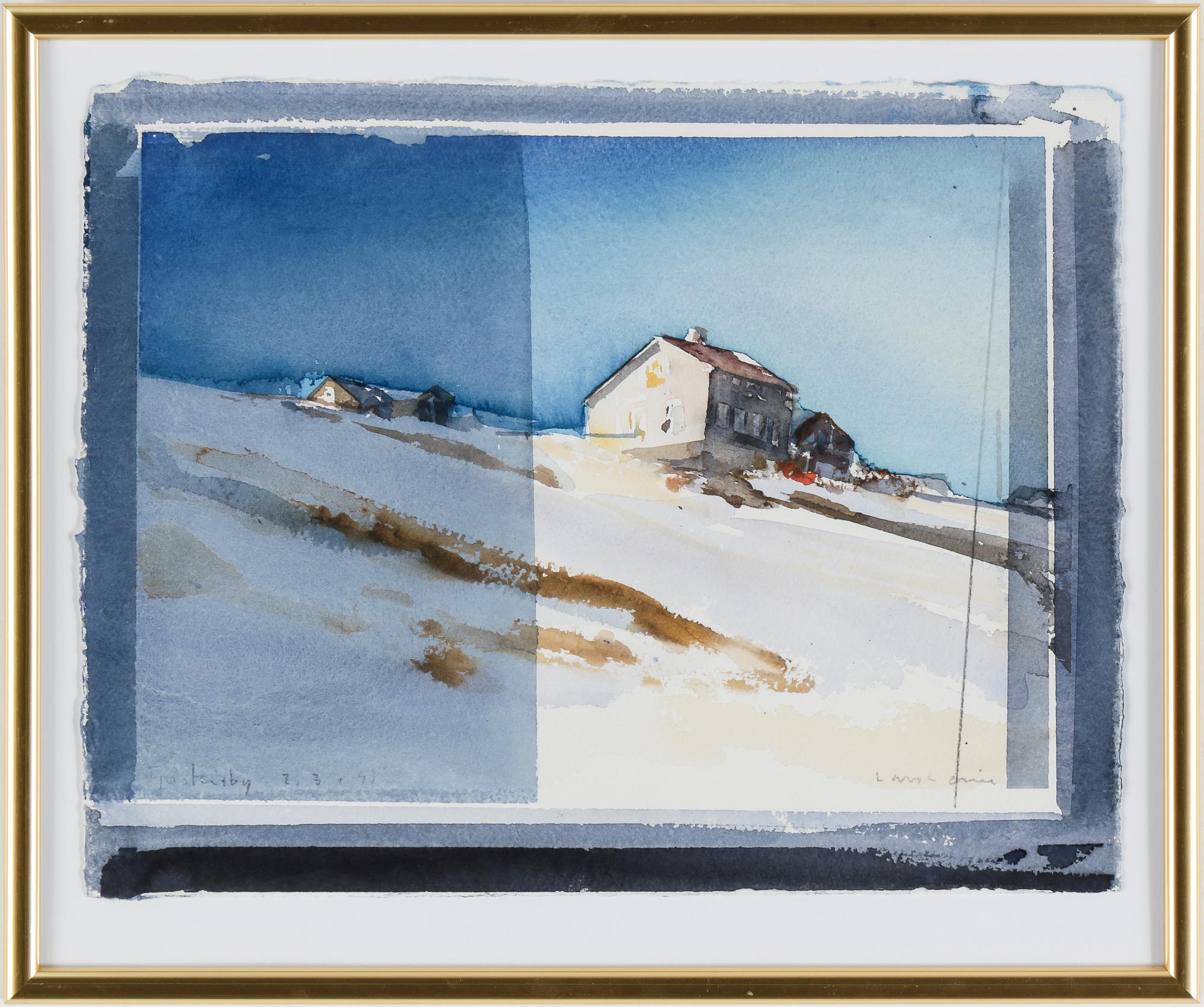 LARS LERIN, akvarell, signerad.