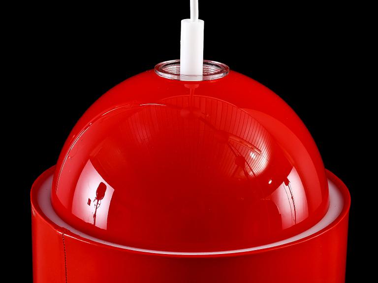 TAKLAMPOR, 3 st, "Globo ring", Uno & Östen Kristiansson, Luxus, 1970-tal. Höjd 29 - 48 cm.