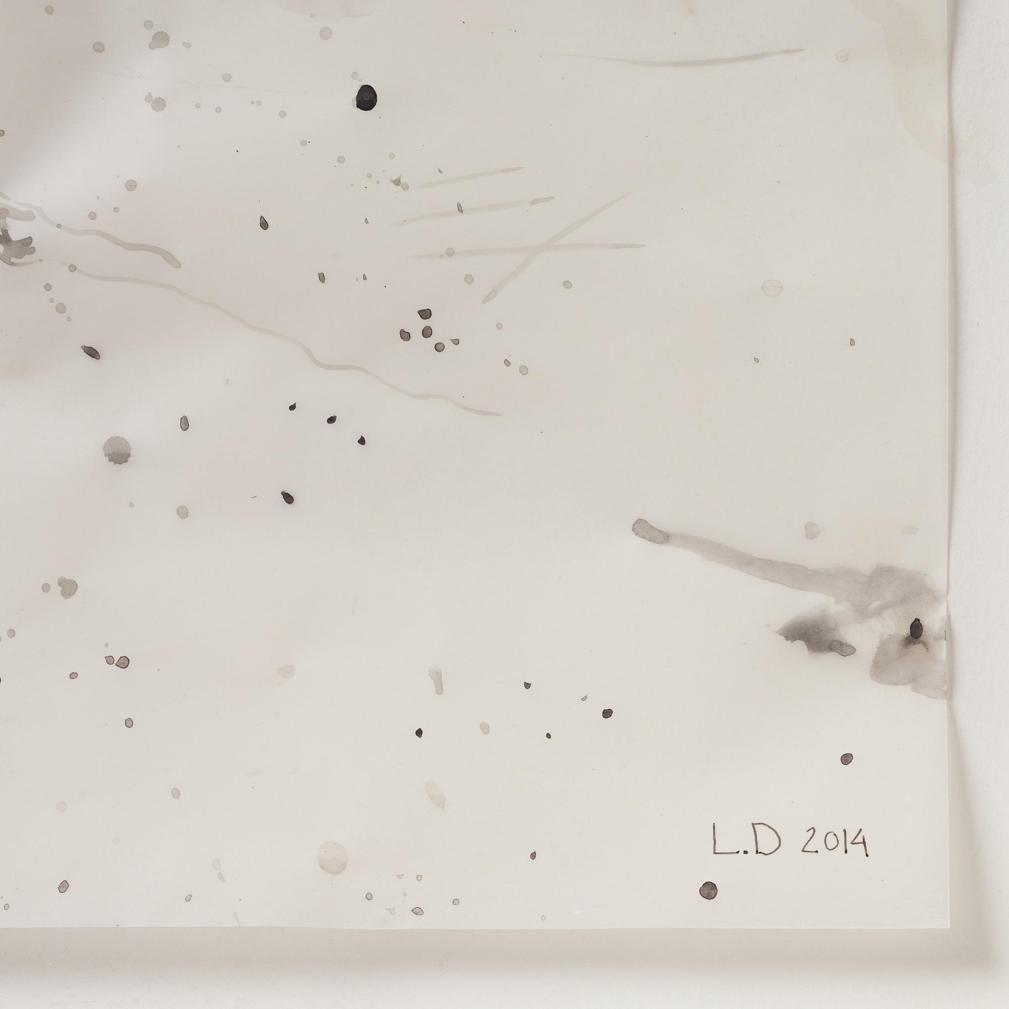 Lotta Döbling, signed and dated 2014. Ink on paper.