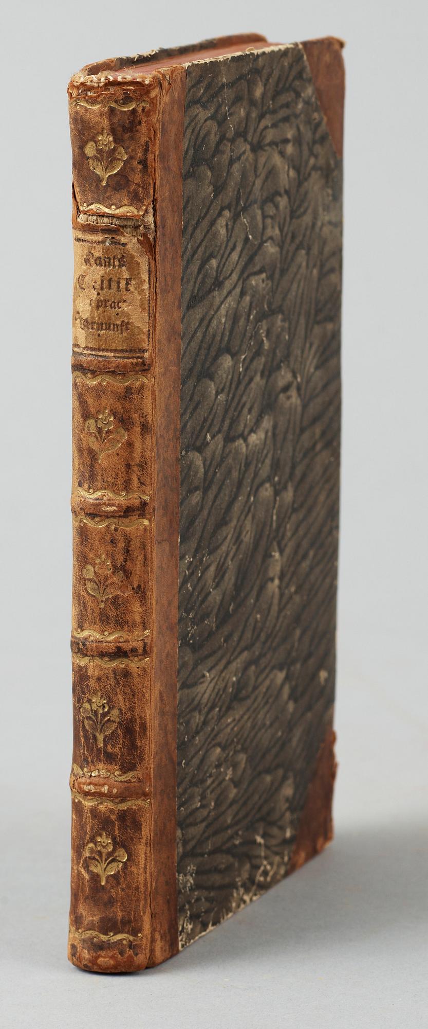 BOK, "Kritik der practischen vernunft" av Immanuel Kant, Riga 1792.