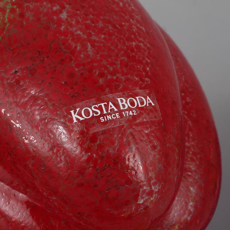 SKULPTURER, 4 st, glas, Gunnel Sahlin, Kosta Boda, 1900-talets andra hälft.