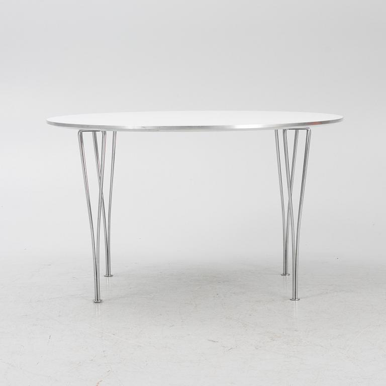 Bruno Mathsson & Piet Hein, a "Supercirkel" dining table, fritz Hansen, Denmark, 1980's.