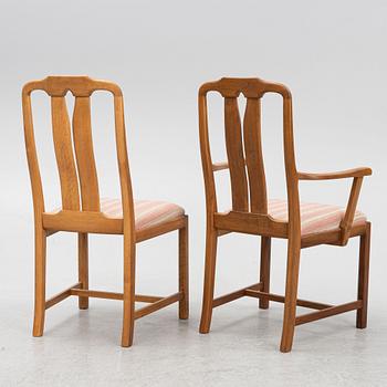 Carl Malmsten, matgrupp, 9 delar, "Ambassadör", Åfors Möbelfabrik.