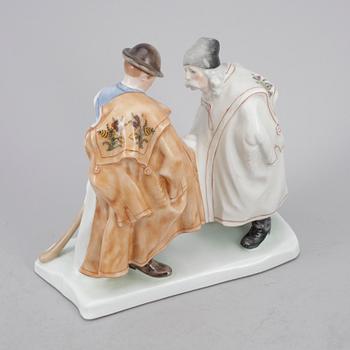 FIGURINER, 2 st, porslin, Herend, Ungern.