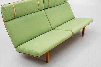 A sofa with a stool, Erik Jørgensen Møbelfabrik, Denmark.