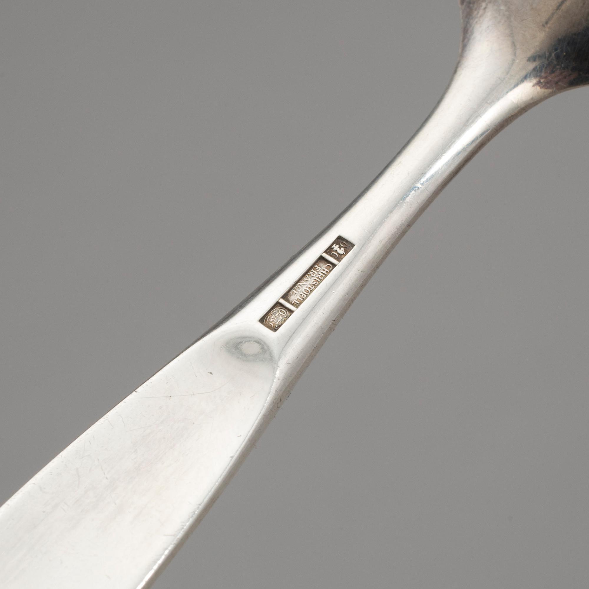 TAPIO WIRKKALA, bestickservis, 78 delar, nysilver, "Duo", Christofle, 1950-tal.