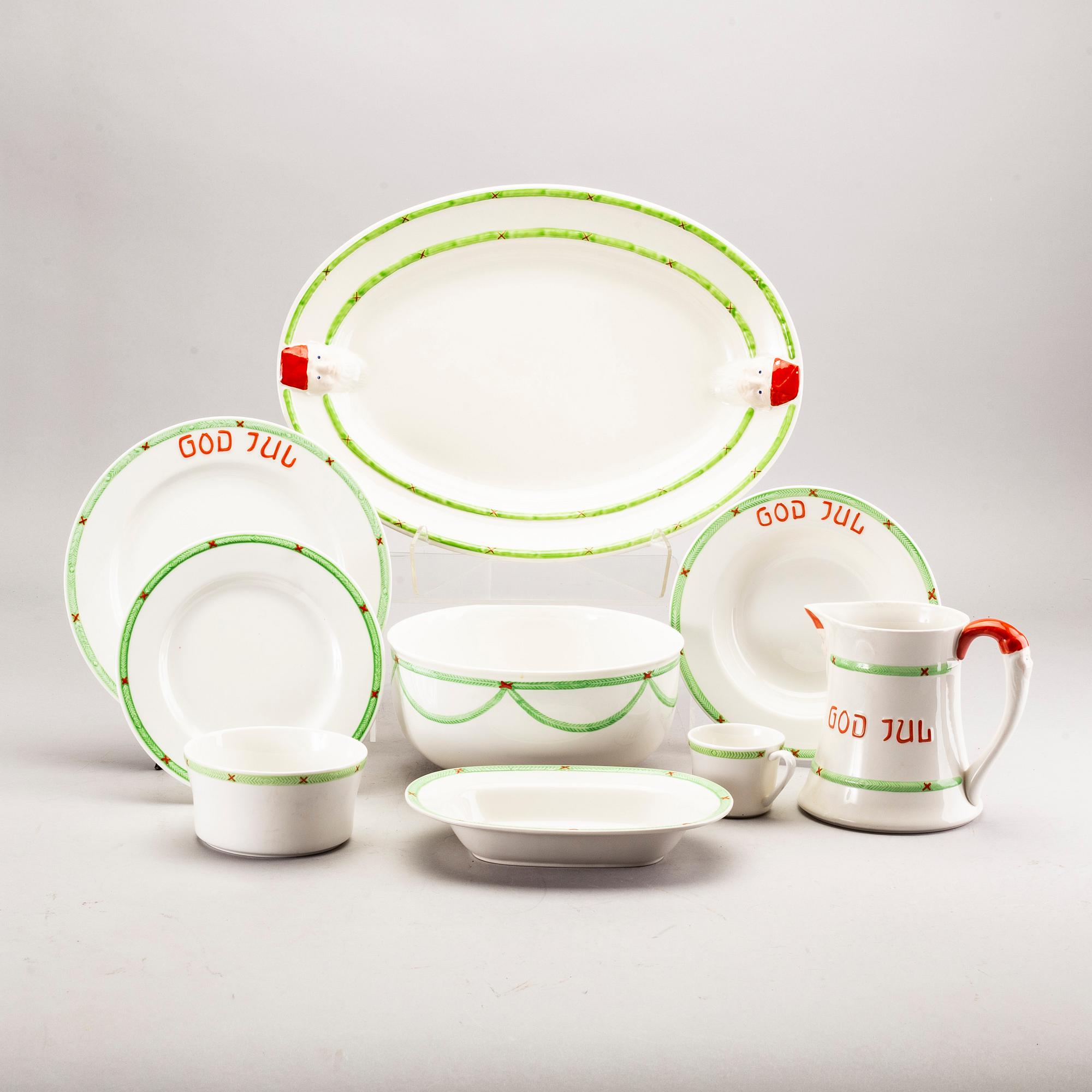 JULSERVIS,  37  delar, porslin, "God Jul", Gustavsberg.