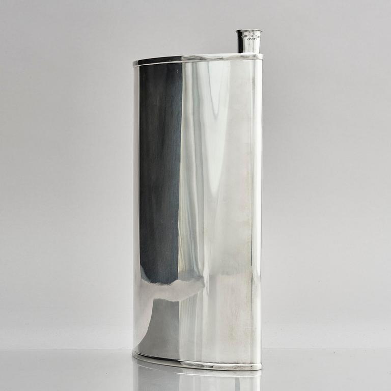 A large silver hip flask, Kultakeskus, Hämeenlinna, Finland 1970.