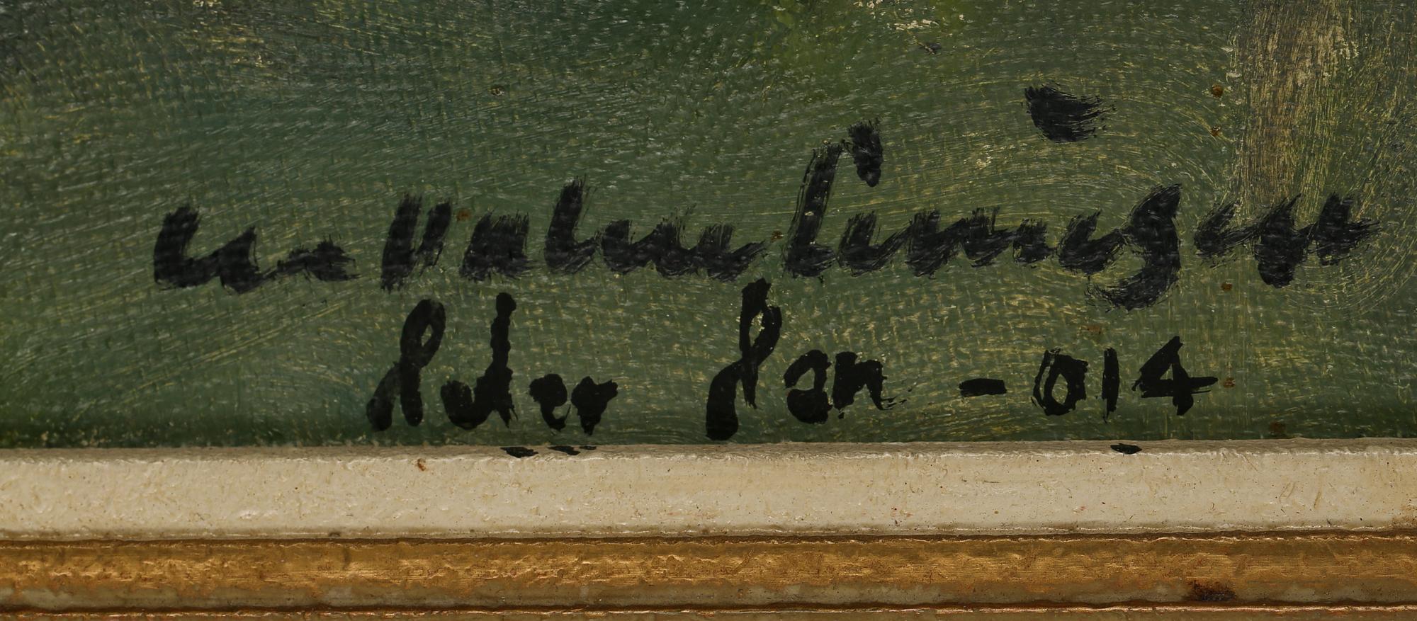 OKÄND KONSTNÄR, olja på duk, otydligt signerad, 1900-tal.