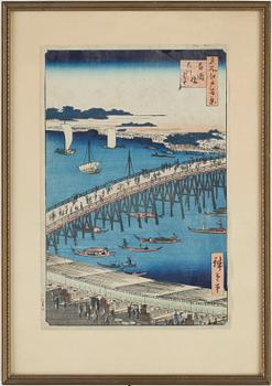 Ando Utagawa Hiroshige · ANDO HIROSHIGE, träsnitt, Japan 1800-tal.