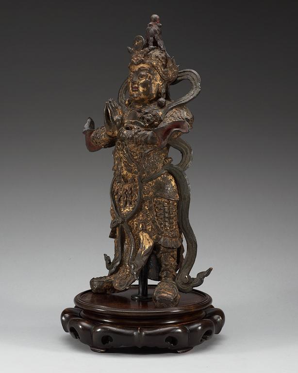 SKULPTUR, brons Sen Ming dynasti, 1600-tal.
