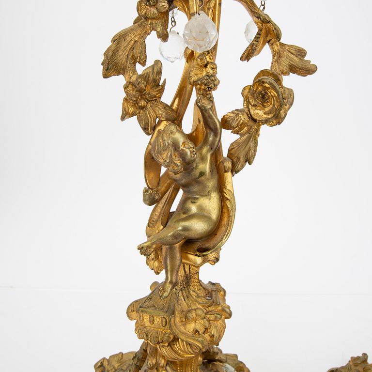 A pair of late 19th century Neo Rococo candelsticks.