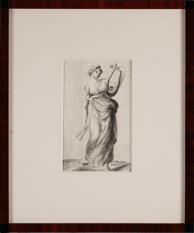 OIDENTIFIERAD KONSTNÄR, 3 st, laveringar, 1800-talets första hälft.