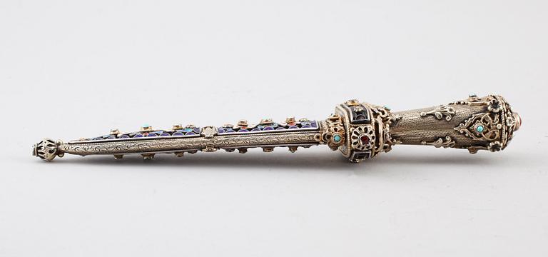 BREVKNIV, förgyllt silver, 1900-talets första hälft.
