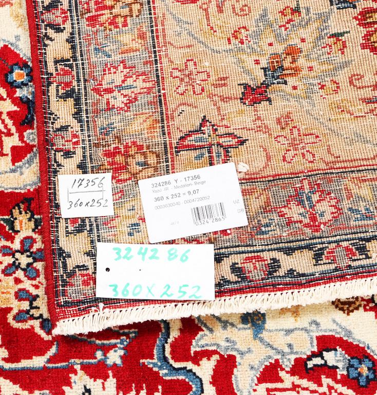 A Najafabad carpet, c. 360 x 252 cm.