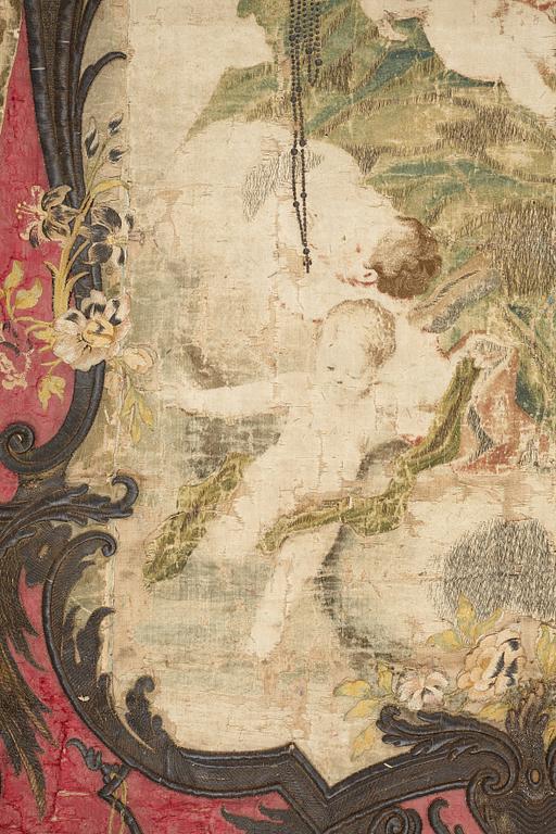 A European 18th century procession banner, ca 203 x 137 cm.