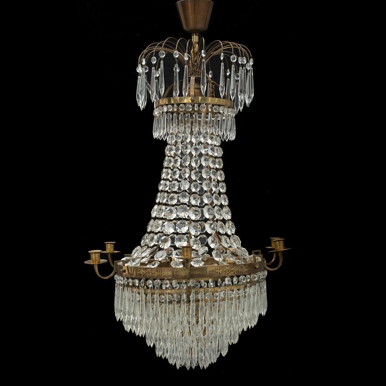 Chandelier, Empire style, first half of the 20th century.