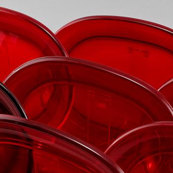 HUMMERTALLRIKAR, 7 st, glas, Josef Frank, Firma Svenskt Tenn, Gullaskruf eller Reijmyre, 1900-talets andra hälft.