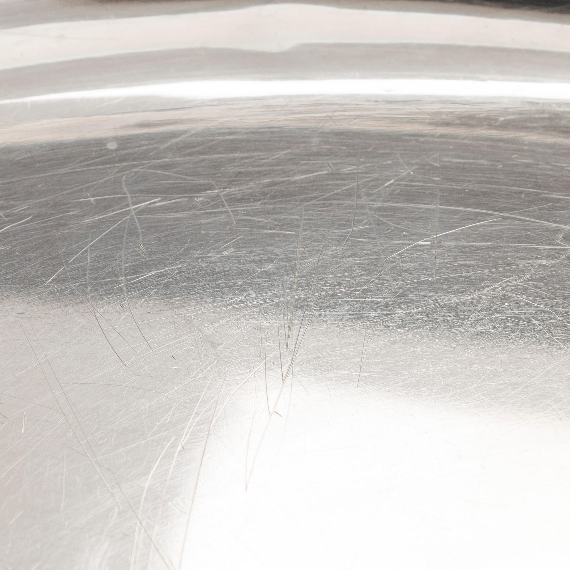An 1890s Morozov silver serving dish from St. Petersburg.