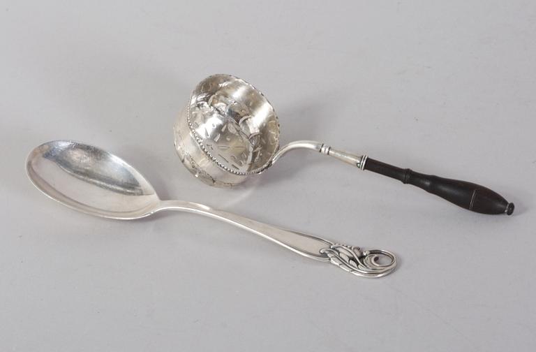 SLEV samt SKED, silver, bl a Kristiansstad 1807.