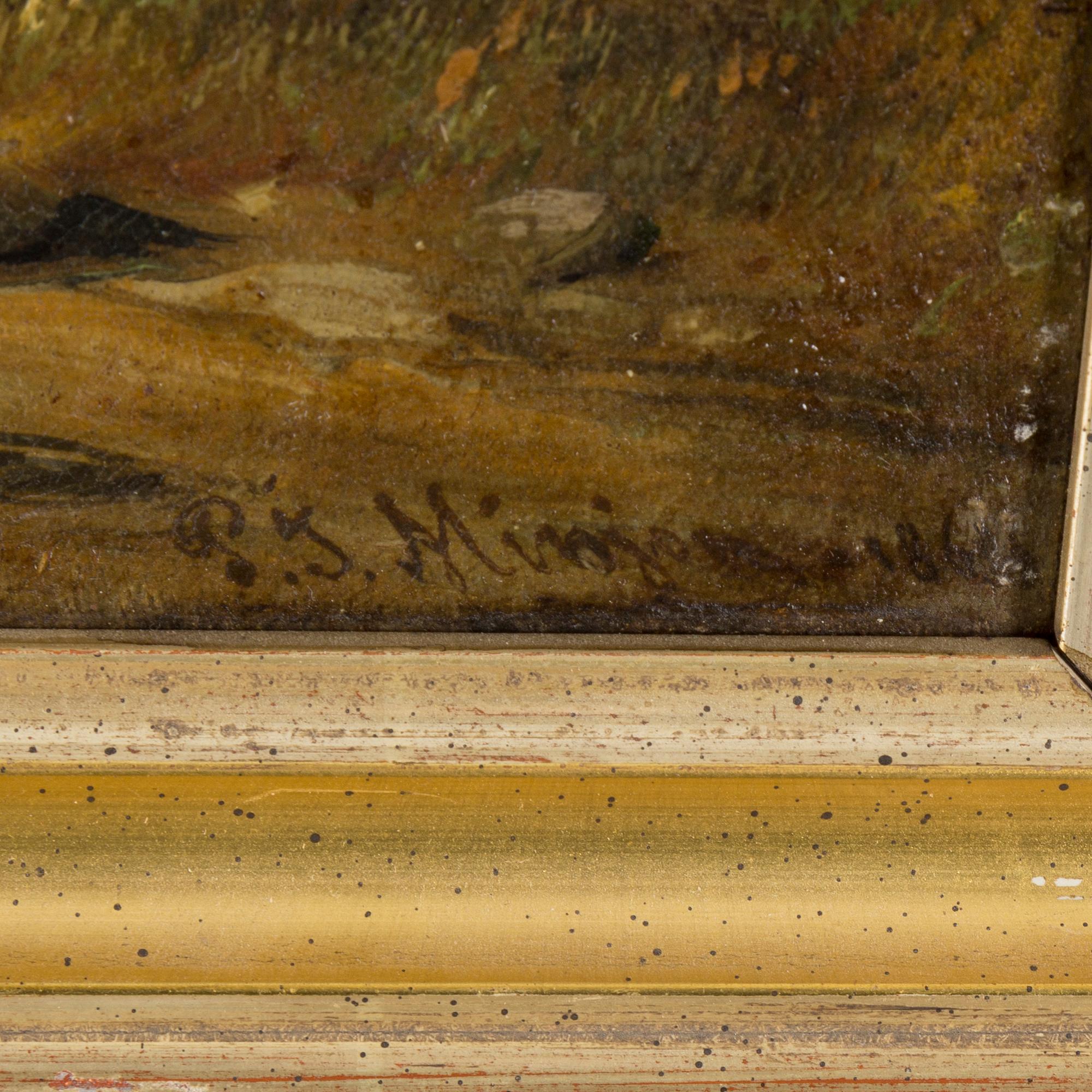 PETER JOSEPH MINJON, attributed to, oil on relined canvas, a pair, bears signature P.J. Minjon and dated 1864 and 186?.