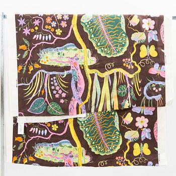 Josef Frank, Textil "Hawaii, linne ca  140x400 cm (uppskattad).