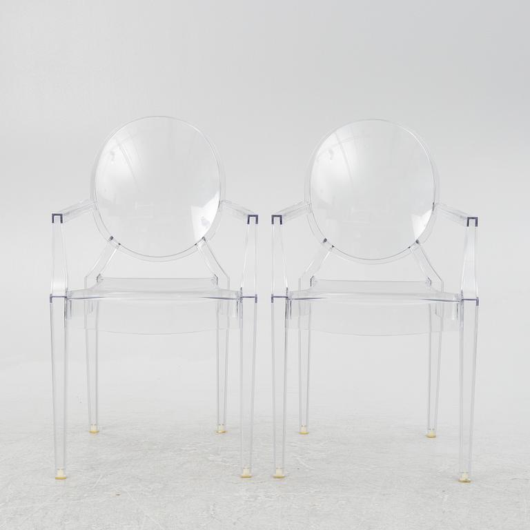 Philippe Starck, a pair of "Louis Ghost" armchairs, Kartell.