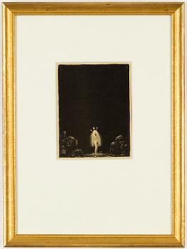 John Bauer, lithograph, from: "Troll", 1915. Signed J B in the print.