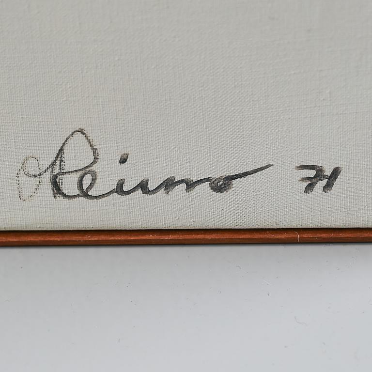 OKÄND KONSTNÄR, olja på duk, signerad Reino? och daterad 71.