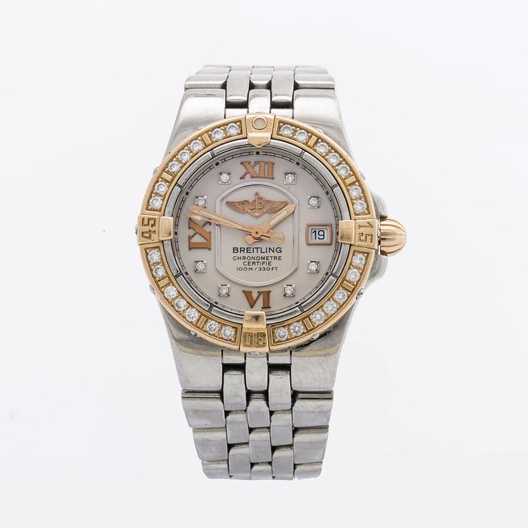 BREITLING Starliner C71340 ladies wristwatch, 100 m/330 ft, 30 mm.