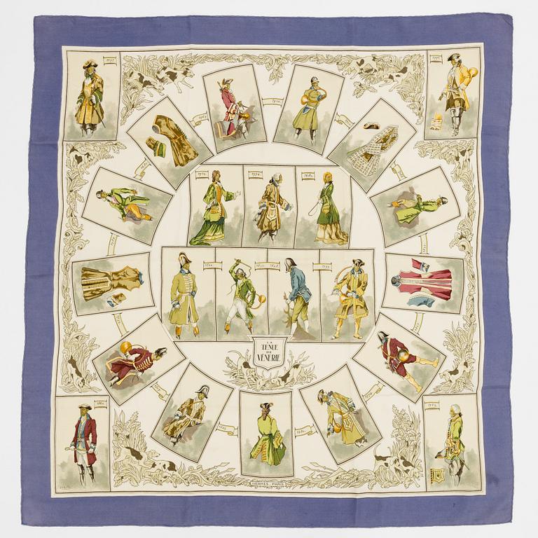 Hermès, scarf, "La Tenue de la Vénerie".