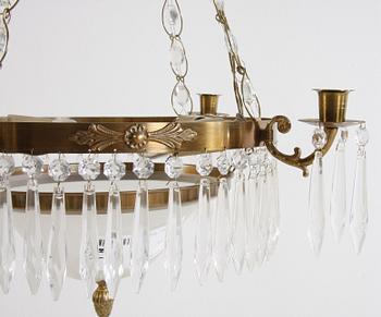 LJUSKRONA, 4 ljusarmar. Gustaviansk stil. H 63.