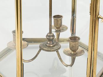 HALLYKTA, mässing och glas, 1800-tal.