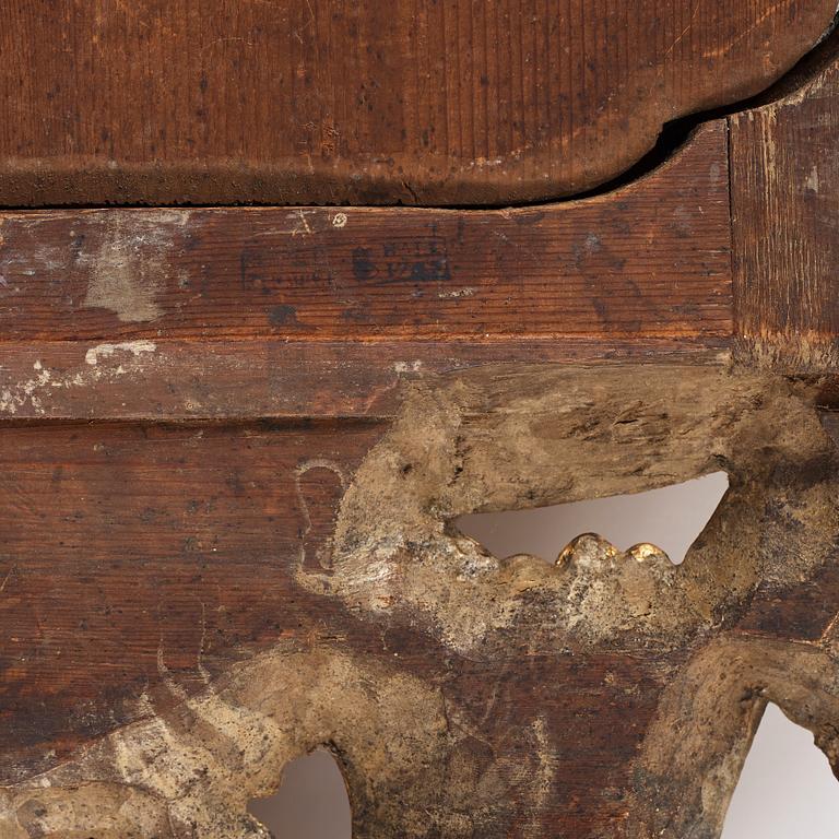 A Swedish Rococo 18th century mirror.