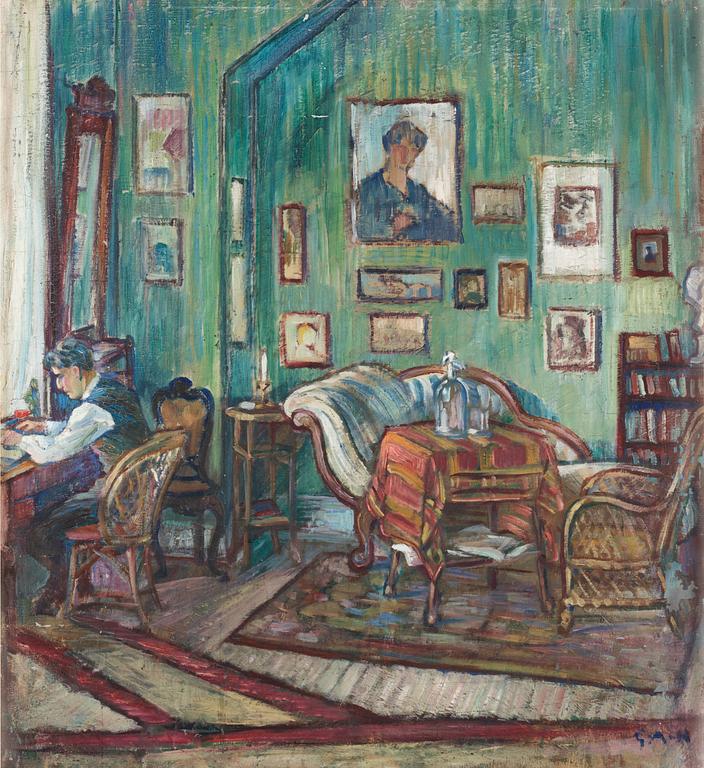 Gösta Adrian-Nilsson, "Interiör från Krafts torg 6, Lund".