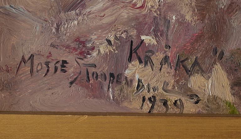 MOSSE STOOPENDAAL, olja på pannå, signerad och daterad 1939.