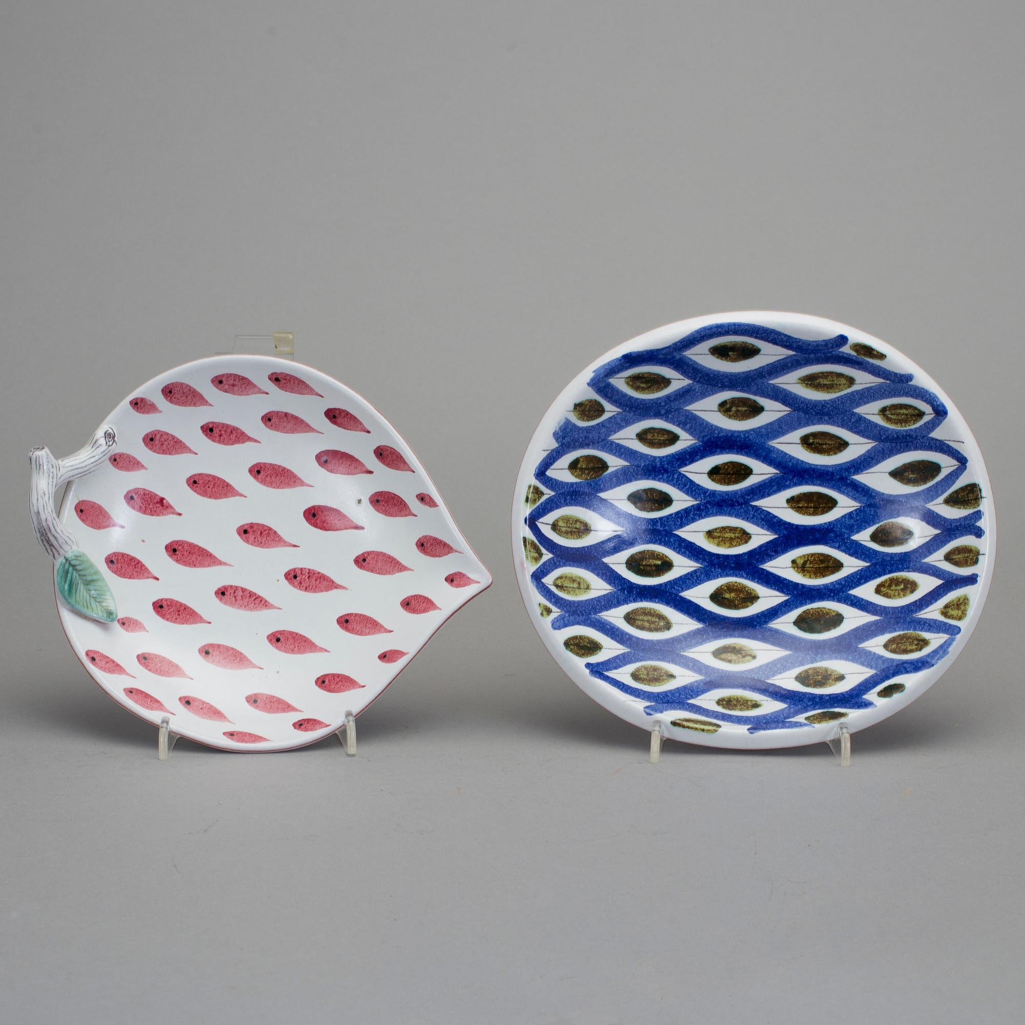 FAT, 2 st, fajans, Stig Lindberg, Gustavsberg Studio.
