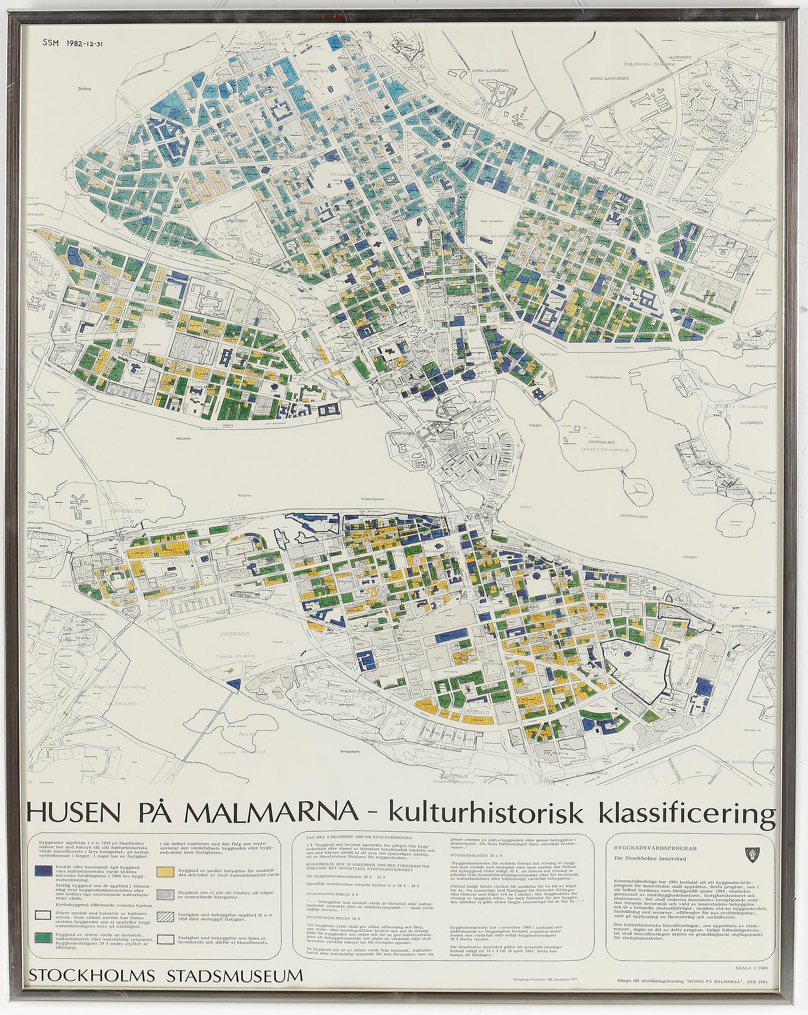 STADSKARTOR, 5 st. Stockholms stad, 1980-90-tal.