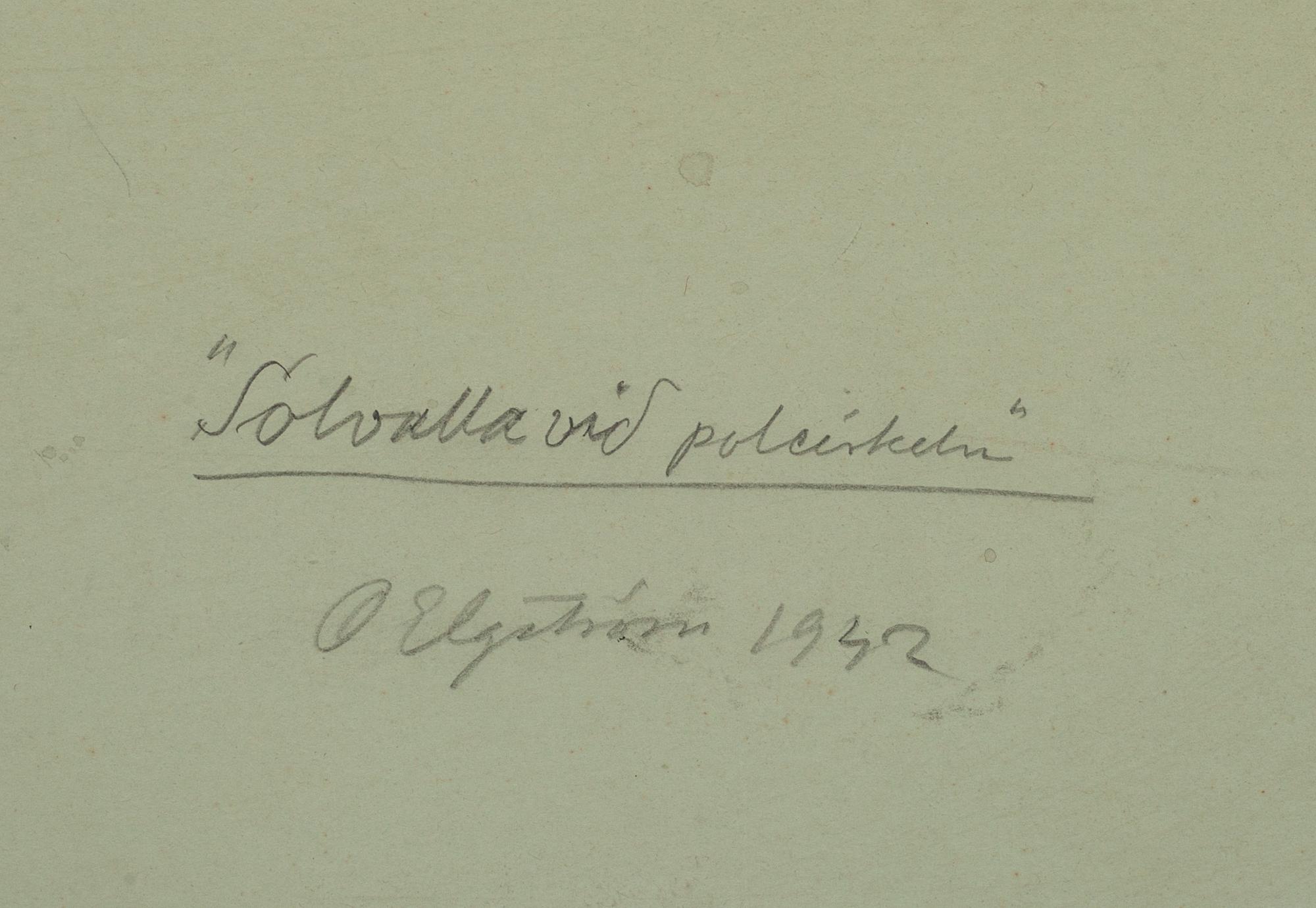 OSSIAN ELGSTRÖM, akvarell, monogramsignerad och daterad 1942.