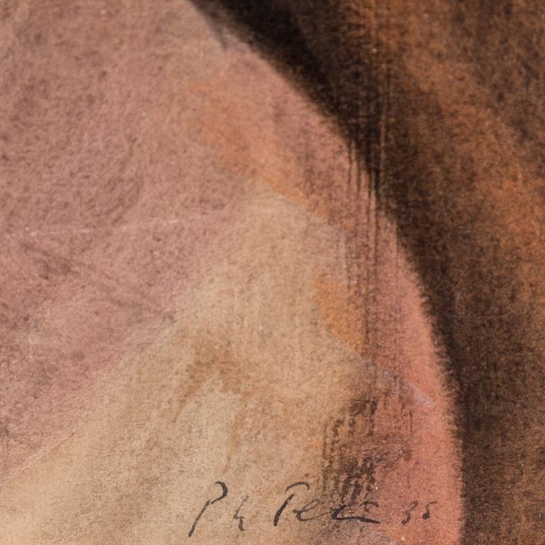 PETER WEISS, watercolour on paper, signed and dated 35.